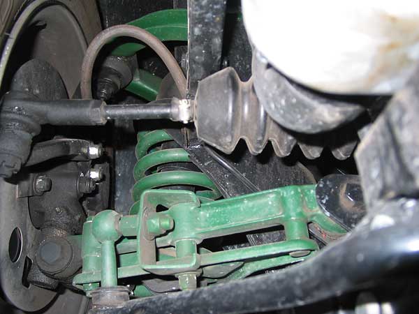 TR6 steering linkage