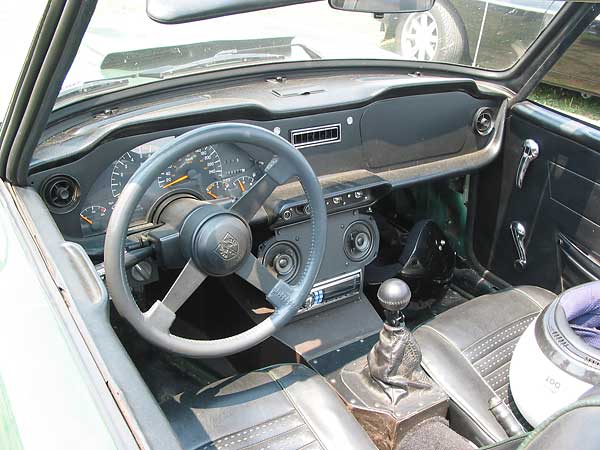 Pontiac Firebird Trans-Am instrument cluster, custom dashboard and radio console, Fiero steering column, fabricated tranny tunnel