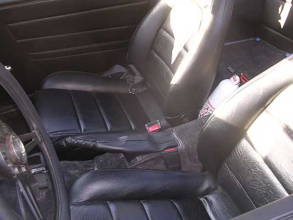 Reupholstered Miata seats