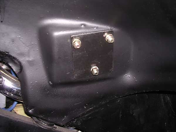 Steering Column Support Plate (on underside of fender)