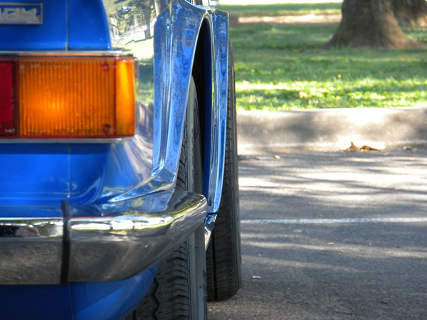 Stock Triumph TR6 fender flares.