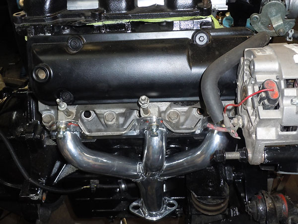 A ceramic coating protects and helps keep heat inside the exhaust headers.