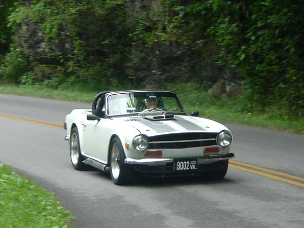 Les Shockey's TR6, with a Ford V8