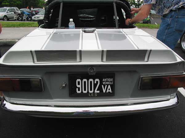 Les Shockey's TR6, with a Ford V8