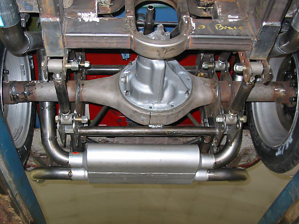 Dodge 8.75 inch axle. / Flowmaster 42582 (4 inch x 9.75 inch) muffler.