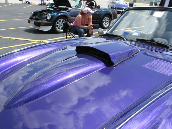 GT6+ hood with 1979 Pontiac Trans Am hood scoop.