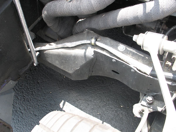 Approximately two feet of Corvette frame is spliced on to provide mounting features for the suspension.