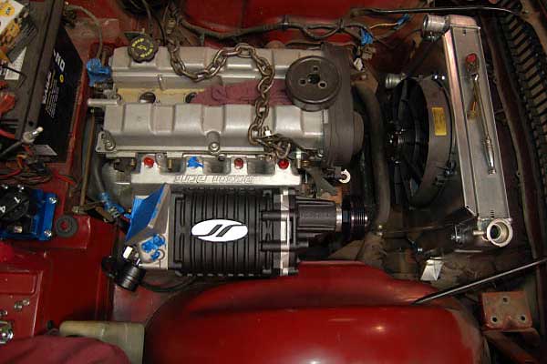 Supercharged Ford SVT engine