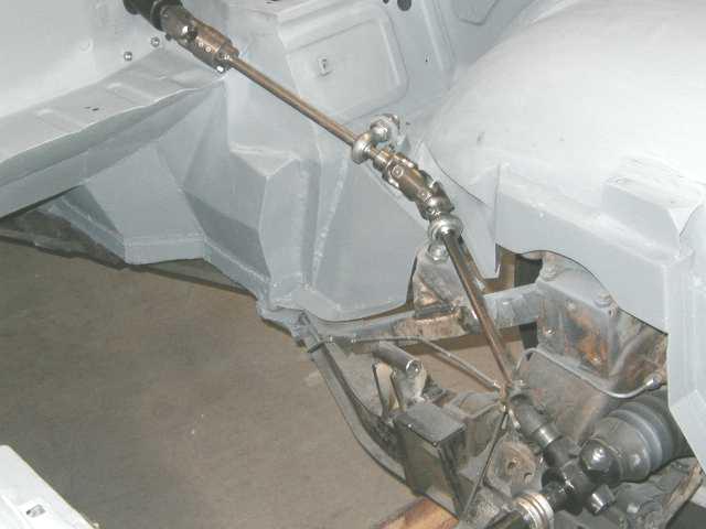 re-routing TR4A steering linkage
