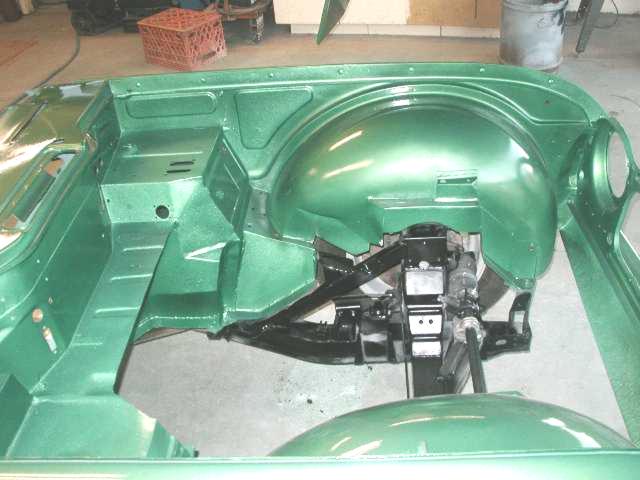 detailed TR4A engine bay