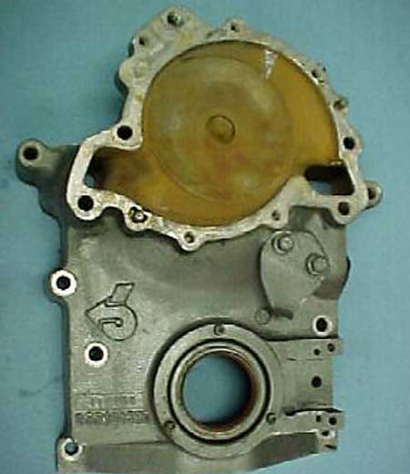 Buick Grand National V6 timing cover for use with external oil pump