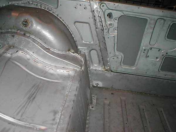 reinforcement panel, rear wheel arch to B-post