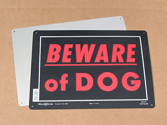 Beware of Dog signs