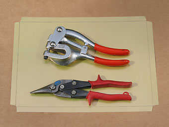 hand punch and aviation snips