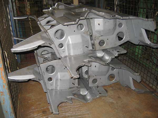 Another view of the stack of rear deck sub-assemblies.