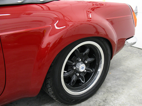 Genuine Minilite wheels (15x7). Yokahama S-drive tires (W speed rated).