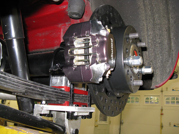 Wilwood disc brakes, Moser Axles, 1 inch lowering blocks with poly bushings.