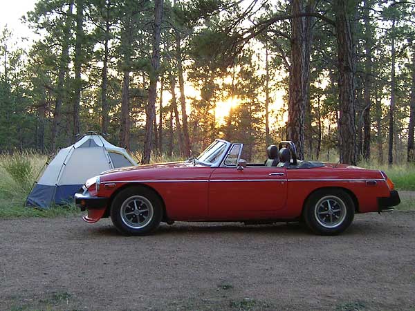 camping with the MGB