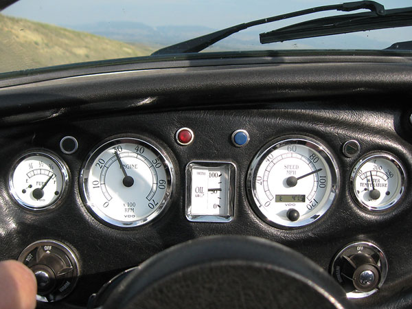 New VDO Cockpit Royale gauges, at cruising speed.