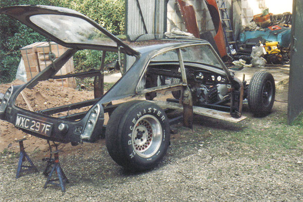 The bodyshell was then positioned