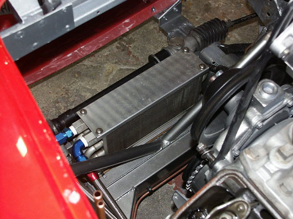 radiator will ultimately sit immediately above the oil cooler