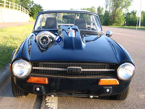 TR4 hood and a fiberglass cowl