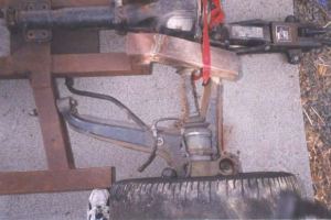 strengthened TR6 frame and suspension mounts