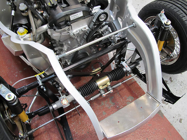 Later model Morgans have very long steering links.