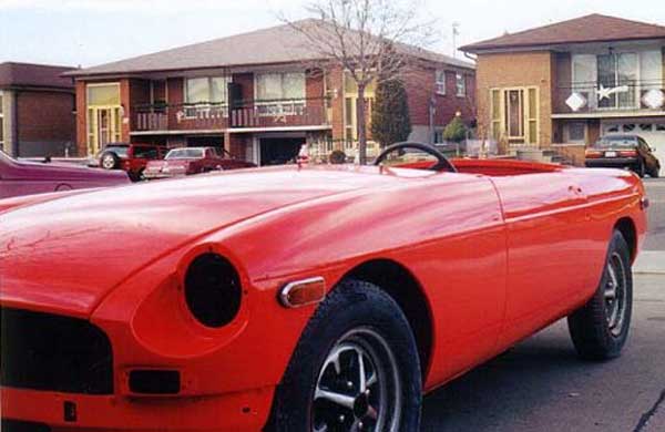 MGB freshly painted