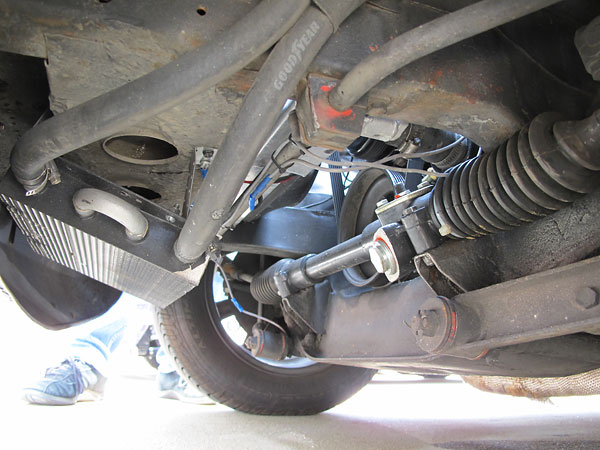Red polyurethane bushes on the lower control arms and the anti-sway bar.