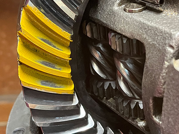 This photo shows proper gear engagement on the drive side. Next photo shows the coast side.