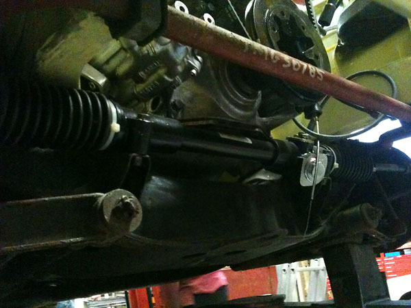 Steering rack clearance.