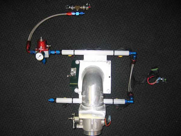 open plenum with 75mm throttle body fed through K&N Filter