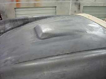 RV8 style hood bulge
