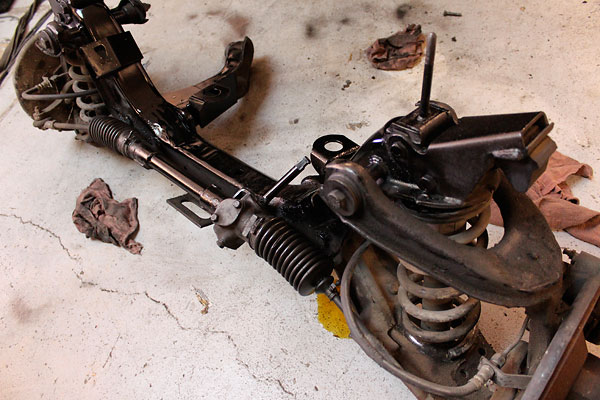 Telescoping shock absorbers.