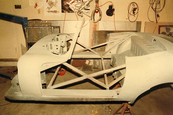 The body has been braced to maintain its integrity during restoration.