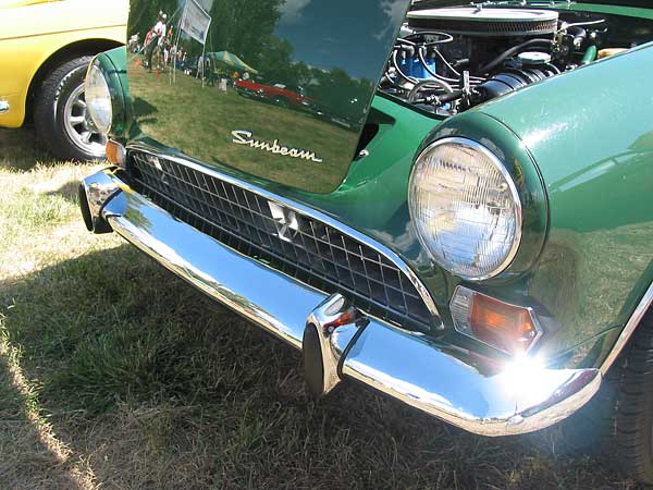 Sunbeam hood badge and front bumper