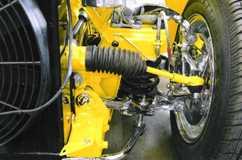 chromed brake calipers