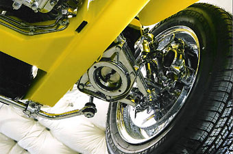 chromed brake dust shield