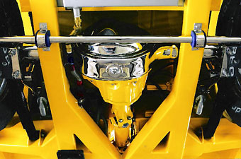 chromed rear axle