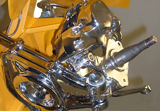 polished brake caliper