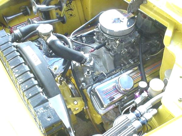 big engine in a bread truck