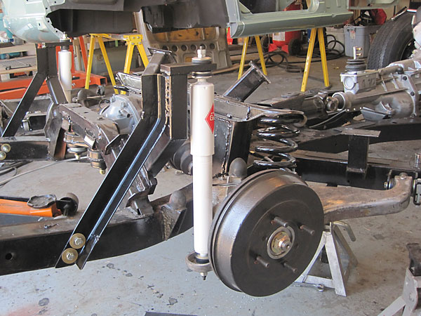 KYB Gas-a-Just shock absorbers. Goodparts lowered (stiffer) rear springs.