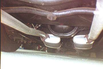 Exhaust and rear axle