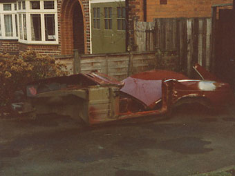 substantially bent MGB GT