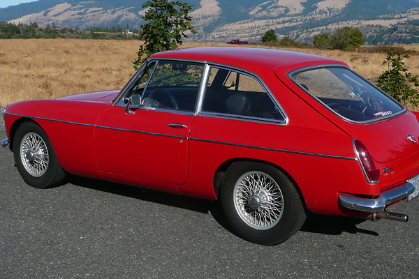 MGB 14 spoke wheels.